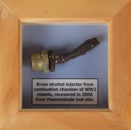 Lot #8023  German Rocketry  V-2 Access Badge and Injector Fragment - Image 1