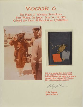 Lot #8038  Vostok 6 Parachute Segments - Image 1