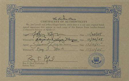 Lot #8309 James Lovell Signed Book - Image 3