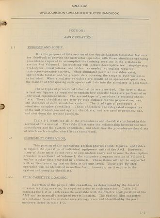 Lot #8160  Apollo Mission Simulator Instructor Handbook - Image 2