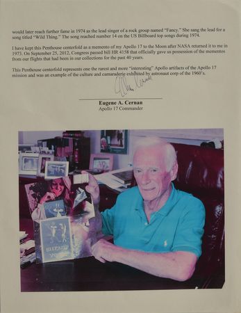 Lot #8380 Gene Cernan's Apollo 17 Flown Penthouse Centerfold - Image 3