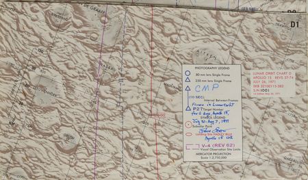 Lot #8331 Dave Scott?s Apollo 15 Lunar Orbit-Flown Photography Chart D - Image 1