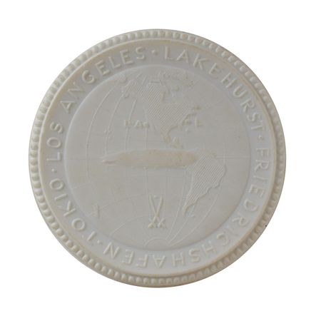 Lot #8006  Zeppelin: 1929 Meissen Porcelain Medallion - Image 2