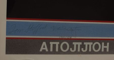 Lot #8429  Apollo-Soyuz Signed Lithograph - Image 3