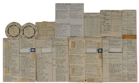 Lot #8377  Apollo 16 Set of (11) Training Cue Cards - Image 1