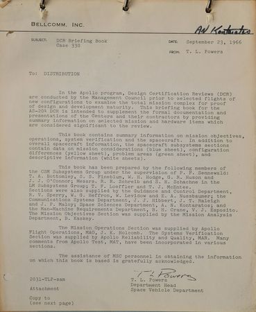Lot #8183 Apollo Saturn IB AS-204 Briefing Book - Image 1