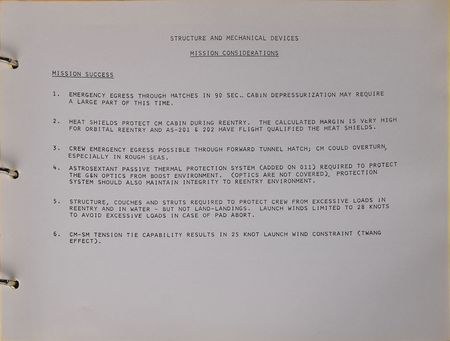 Lot #8183 Apollo Saturn IB AS-204 Briefing Book - Image 13