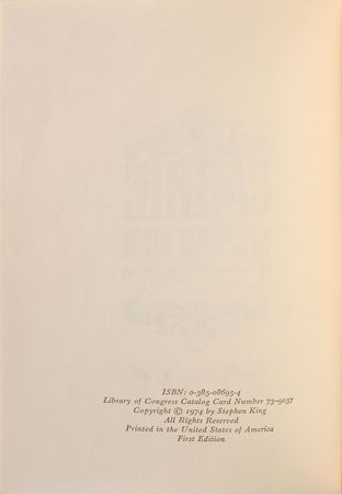 Lot #528 Stephen King: Sought-after first edition of King?s first novel - Image 2