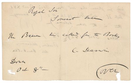 Lot #168 Charles Darwin: Darwin requests writings on the 'domestic cat' - Image 2