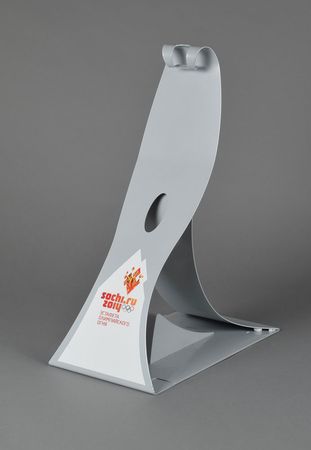 Lot #849 Sochi 2014 Winter Olympics Torch with Official Stand Torch - Image 4