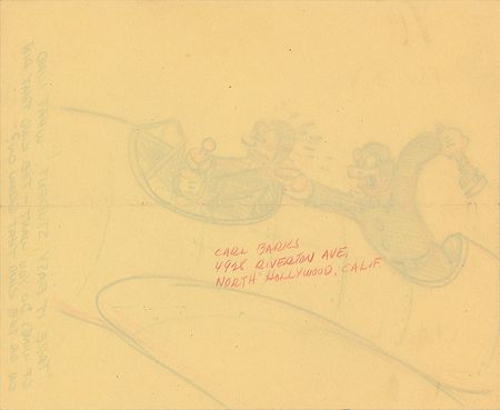 Lot #476 Carl Barks Sketch - Image 2