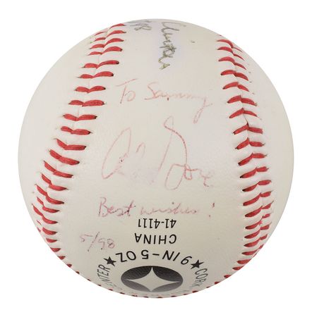Lot #103 Bill Clinton and Al Gore Baseball - Image 1