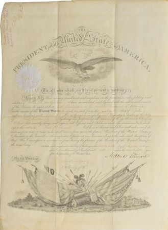 Lot #22 Millard Fillmore Signed Document