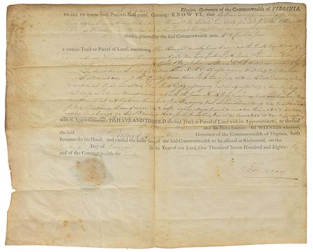 Lot #159 Patrick Henry Signed Document - Image 1