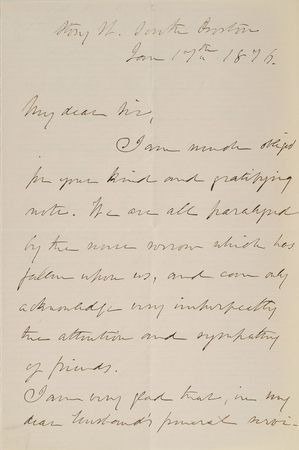Lot #496 Julia Ward Howe - Image 1