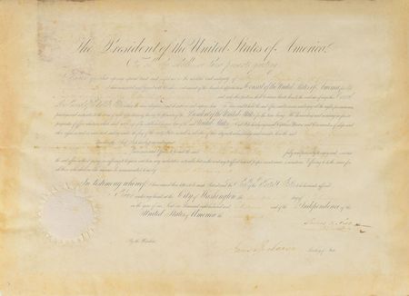 Lot #20 James K. Polk and James Buchanan Signed