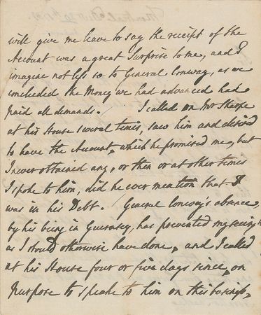 Lot #315 Lord Jeffery Amherst: Rare handwritten letter from the controversial British general - Image 2