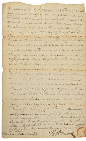 Lot #155 Robert Morris and James Wilson: New York land grant signed by two founding fathers - Image 2
