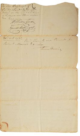 Lot #155 Robert Morris and James Wilson: New York land grant signed by two founding fathers - Image 3