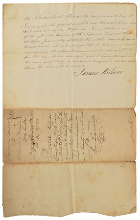 Lot #155 Robert Morris and James Wilson: New York land grant signed by two founding fathers - Image 4
