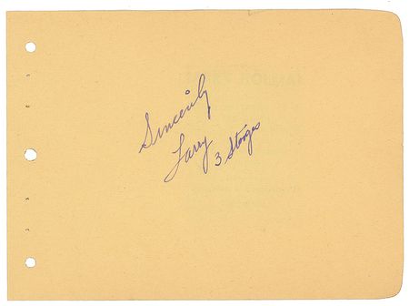 Lot #719 Three Stooges: Choice autographs from the 