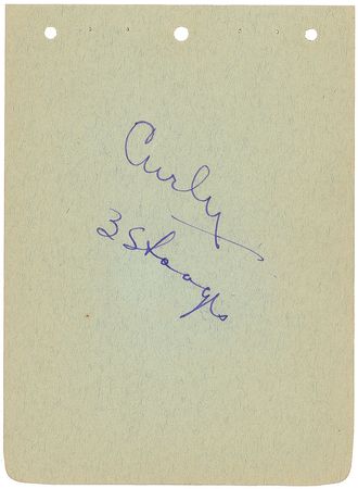 Lot #719 Three Stooges: Choice autographs from the 