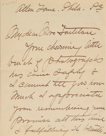 Lot #473 Jessie Willcox Smith Handwritten Letter Signed - Image 1
