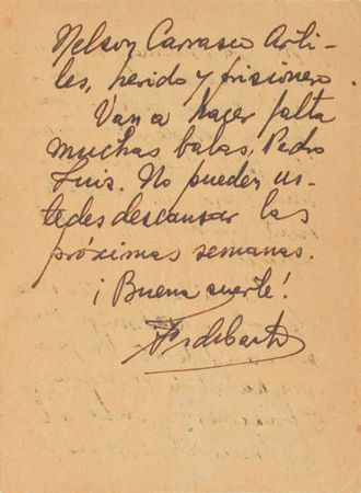 Lot #186 Fidel Castro: Revolutionary letter from just two months before Castro toppled the Batista regime: 