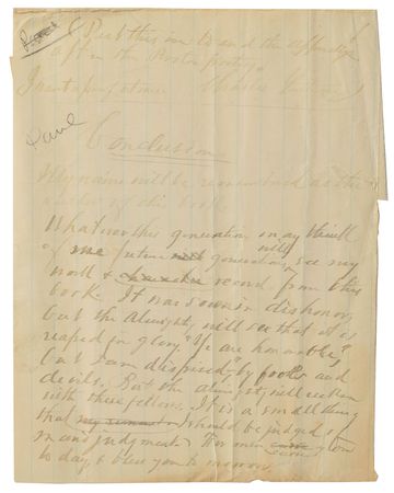 Lot #223 Charles Guiteau: President Garfield’s assassin prepares to publish: 