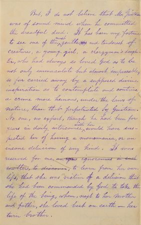 Lot #223 Charles Guiteau: President Garfield’s assassin prepares to publish: 