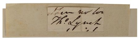 Lot #154 Thomas Lynch, Jr: An exceedingly rare linchpin of the complete Declaration set—Thomas Lynch, Jr. - Image 1