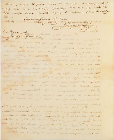 Lot #166 Joseph Story Handwritten Letter Signed - Image 2