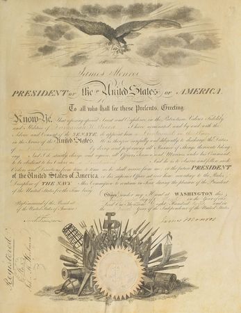 Lot #7 James Monroe Signed Document