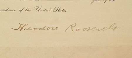 Lot #52 Theodore Roosevelt Signed Document - Image 2