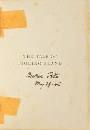 Lot #505 Beatrix Potter: Signed first edition of The Tale of Pigling Bland - Image 1