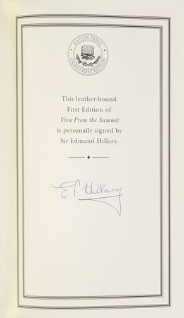Lot #256 Edmund Hillary Book - Image 1