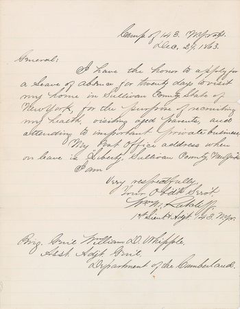 Lot #319 Civil War Generals Handwritten Letter Signed - Image 1