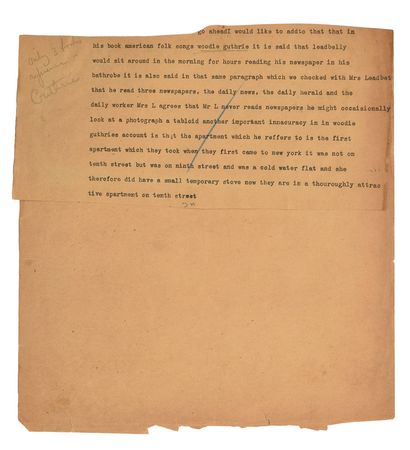 Lot #560 Huddie ?Lead Belly? Ledbetter: The never-before-seen biography of Lead Belly - Image 1