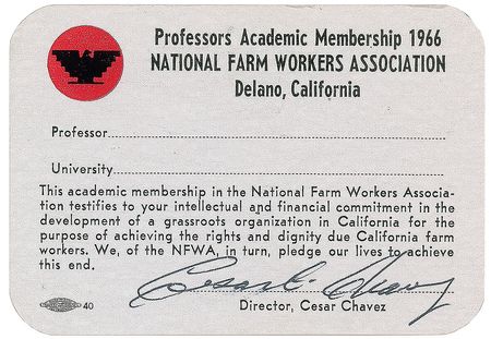 Lot #236 Cesar Chavez Membership Card - Image 1