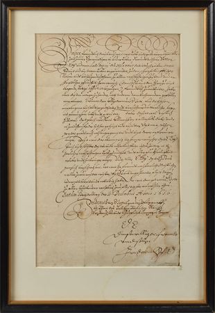 Lot #250 Frederick V of the Palatinate Signed Letter - Image 1