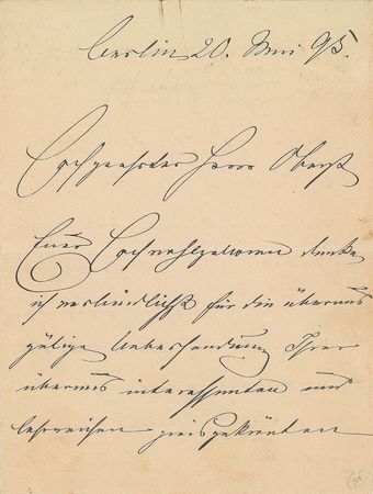 Lot #351 Alfred von Schlieffen Handwritten Letter Signed - Image 1