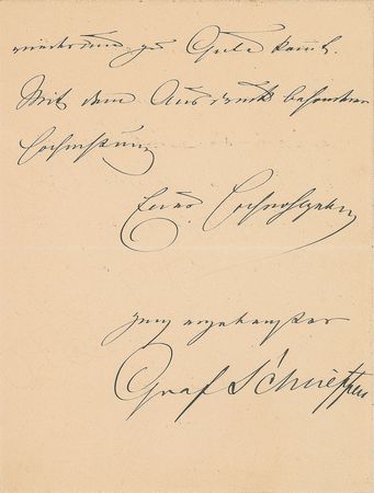 Lot #351 Alfred von Schlieffen Handwritten Letter Signed - Image 3