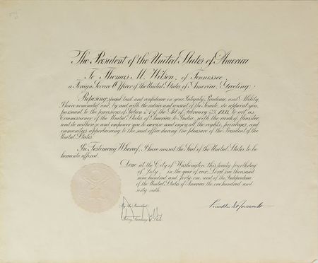 Lot #58 Franklin D. Roosevelt: Important diplomatic appointment to India - Image 1