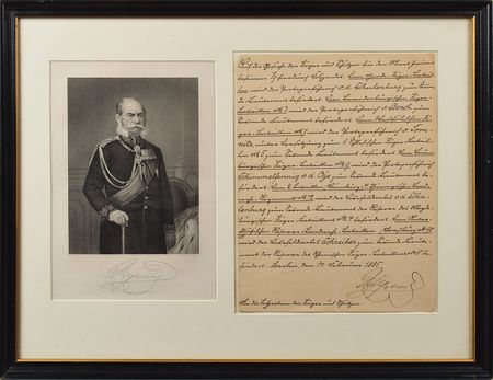 Lot #246 Emperor Wilhelm I Signed Letter - Image 1