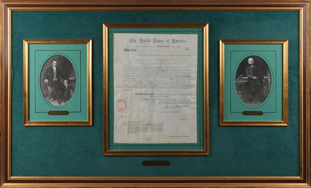 Lot #8 James Monroe and John Quincy Adams Signed
