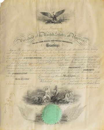Lot #85 James Buchanan Signed Document - Image 1