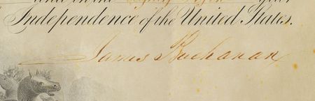 Lot #85 James Buchanan Signed Document - Image 2