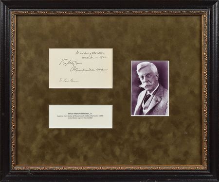 Lot #257 Oliver Wendell Holmes, Jr Signature - Image 1