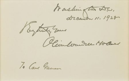 Lot #257 Oliver Wendell Holmes, Jr Signature - Image 2