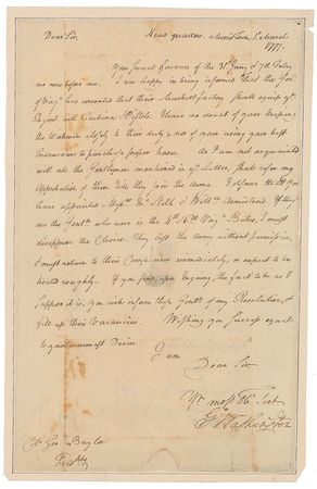 Lot #1 George Washington: General Washington
